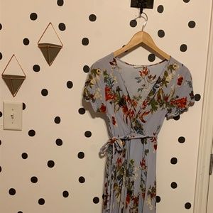 Illa Illa Womens Floral Print Maxi Dress-M